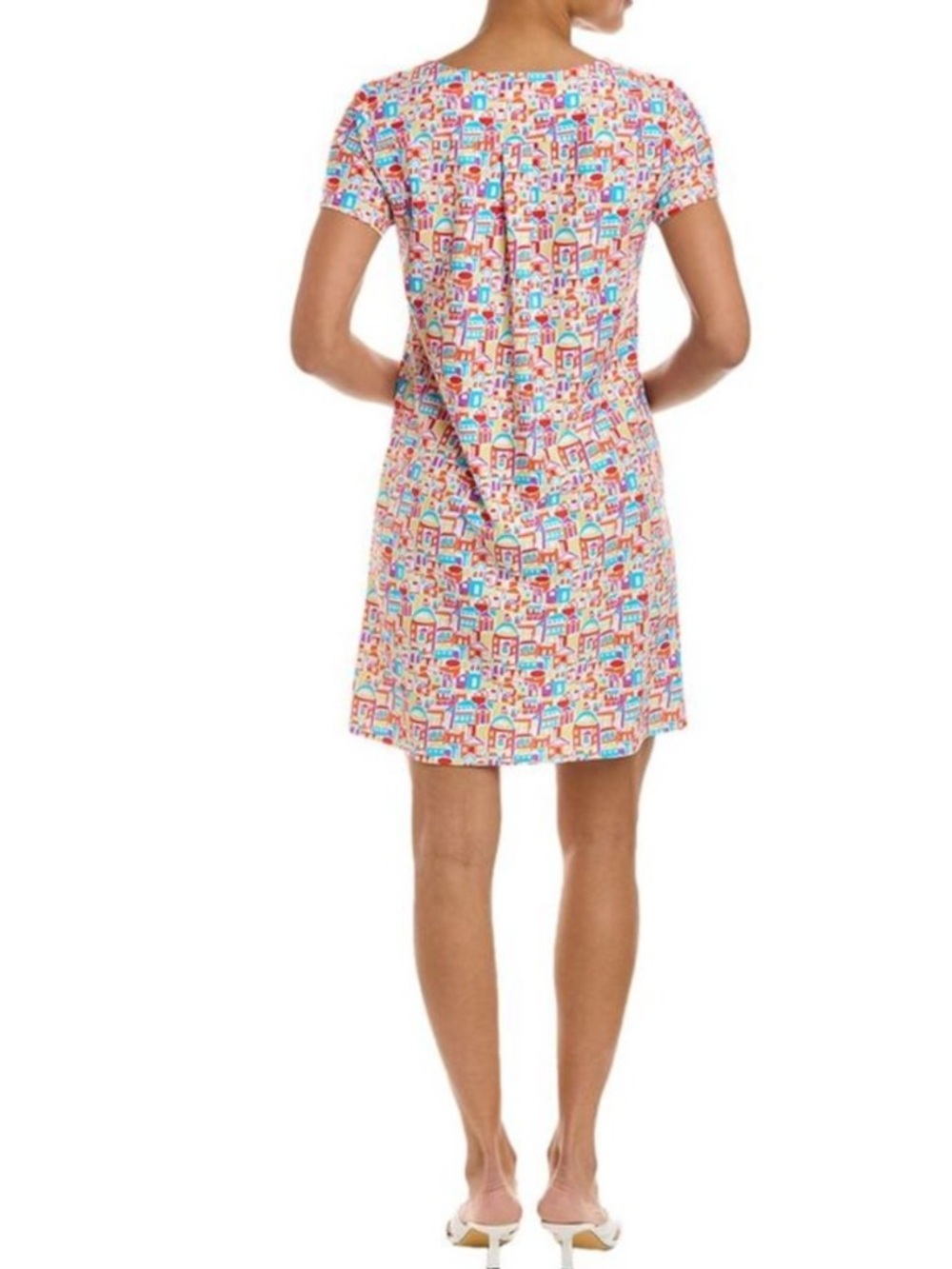 Jude Connolly Short Sleeve Printed Shift Dress in Multicolor medium - Picture 3 of 8